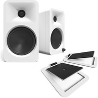 Kanto ORA4 with S4W Tilted Speaker Stands White