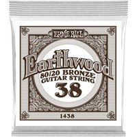 Ernie Ball 1438 Earthwood 80/20 Bronze Acoustic Single String 38