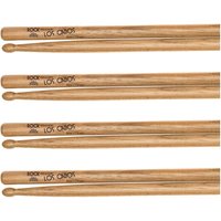 Los Cabos Rock Red Hickory Wood Tip Drumsticks 4 Pair Pack