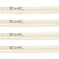 Los Cabos Rock Maple Wood Tip Drumsticks 4 Pair Pack
