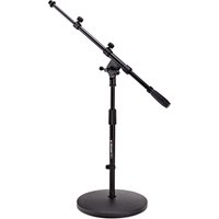 Trojan Pro Short Round Base Mic Stand with Telescopic Boom