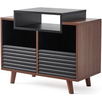 Norstone Oslo Vinyl 800 Cabinet Black Satin / Walnut