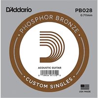 DAddario PB028 Phosphor Bronze Wound Single String 28