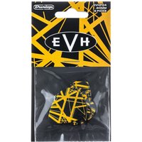Dunlop EVHP04 EVH VHII Max-Grip Picks Black/Yellow Stripes (6 Pack)