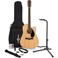Fender CD-60SCE Solid Top Electro Acoustic Guitar with Accessory Pack