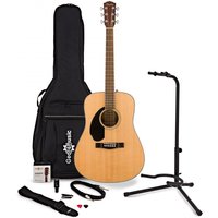 Fender CD-60S Left Handed Acoustic Natural with Accessory Pack Builder