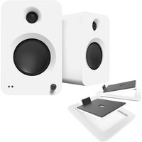 Kanto REN Powered Speakers with S6 Tilted Stands Matte White