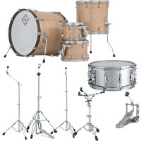 Dixon Cornerstone Hybrid 22 Drum Kit w/Hardware & Steel Snare Natural Maple Gloss