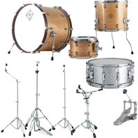 Dixon Cornerstone Hybrid 22 Drum Kit w/Hardware & Steel Snare Natural Maple Gloss