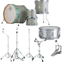 Dixon Cornerstone Hybrid 22 Drum Kit w/Hardware & Steel Snare Satin Cement Grey
