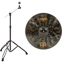 Meinl Classics Custom Dark 20 Ride & Gear4music Boom Arm Stand Black