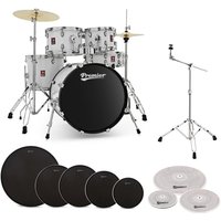 Premier Revolution 20” 5pc Low Volume Drum Kit Bundle White