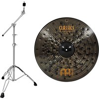 Meinl Classics Custom Dark 24" Ride & Heavy Duty Cymbal Boom Stand by Gear4music