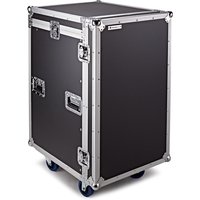 Trojan Pro 16U Heavy-Duty Wheeled Mixer Rack Flight Case