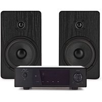 AVCOM Solid State Amplifier with Passive Speakers Black