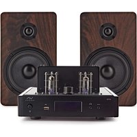 AVCOM Vintage Style Amplifier with Passive Speakers Walnut
