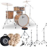 Gretsch Catalina Maple 22 5pc With Istanbul Xist Cymbals Hardware & Throne Antique Maple