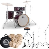Gretsch Catalina Maple 22 5pc With Istanbul Xist Cymbals Hardware & Throne Purple Gloss
