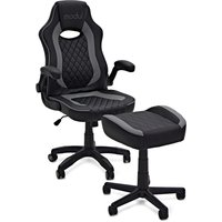 modul Studio Chair and Footstool Black and Grey