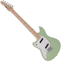 Seattle Left Handed Electric Guitar by Gear4music Seafoam Green