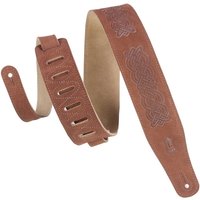 Levys Suede Leather Celtic Knot Emboss Brown