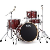 Natal Arcadia Pappel 18" Schlagzeug mit Hardware Rote Schichten