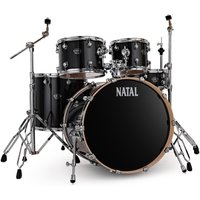 Natal Arcadia Pappel 5 St. 22" Schlagzeug m/Hardware Black Sparkle
