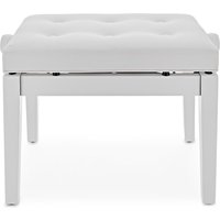 Hydraulic Piano Stool by Gear4music Satin White
