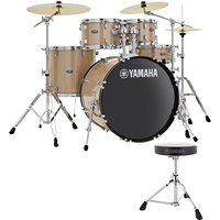 Yamaha Rydeen 20" Drum Kit with Paiste Cymbals & DS550U Drum Throne Champagne Glitter