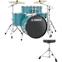 Yamaha Rydeen 20" Drum Kit with Paiste Cymbals & DS550U Drum Throne Turquoise Glitter
