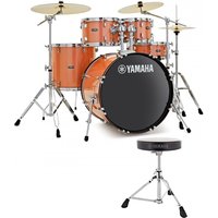 Yamaha Rydeen 22" Drum Kit with Paiste Cymbals & DS550U Drum Throne Orange Sparkle