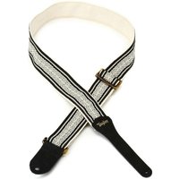Taylor Academy Strap White/Black Jacquard Cotton 2 Inch Amber Buckle