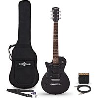 3/4 New Jersey Left Handed Electric Guitar Black Mini Guitar Amp Pack