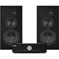 Musical Fidelity M6si Amplifier & Wharfedale Super Linton Heritage Speakers Hi-Fi Bundle Black