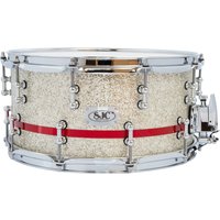 SJC Drums 14 x 7" Custom Snare Silver & Red Glitter