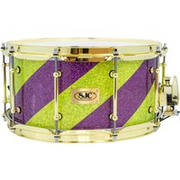 SJC Drums 14 x 7" Custom Snare Purple & Green Barbershop
