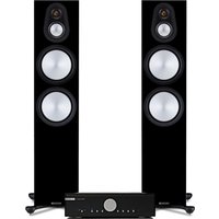 Musical Fidelity M6si Amplifier & Monitor Audio Silver 500 7G Floorstanding Speakers Bundle Black