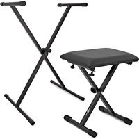 Keyboard Stand and Stool Set by Gear4music