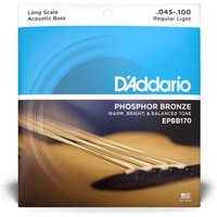 DAddario EPBB170 Phosphor Bronze Acoustic Bass Strings Long Scale 45-100