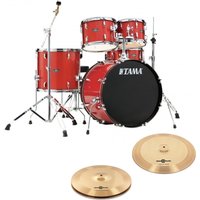 Tama Stagestar 22" 5pc Drum Kit w/Cymbals Red Sparkle