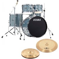 Tama Stagestar 20" 5pc Drum Kit w/Cymbals Blue Mist