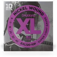 DAddario EXL120-10P Electric Strings 10 Pack