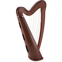 27 String Roundback Harp by Gear4music Walnut