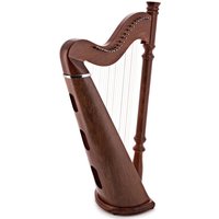 22 String Pillar Harp by Gear4music Walnut