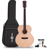 Jumbo Electro Acoustic Guitar & Accessory Pack by Gear4music Natural