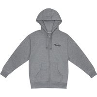 Fender Spaghetti Small Logo Zip Front Hoodie Athletic Gray XXL