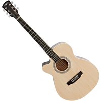 Single Cutaway Left Handed Acoustic Guitar by Gear4music Natural