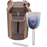 Meinl Sonic Energy 5.5" Essence Crystal Singing Bowl 432 Hz Slate Blue Lotus Flower