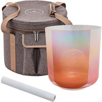 Meinl Sonic Energy 9" Essence Crystal Singing Bowl 128 Hz Light Rose Gold Flower of Life