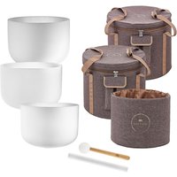 Meinl Sonic Energy 3-piece Crystal Singing Bowl Set C3 / E3 / G3 440 Hz